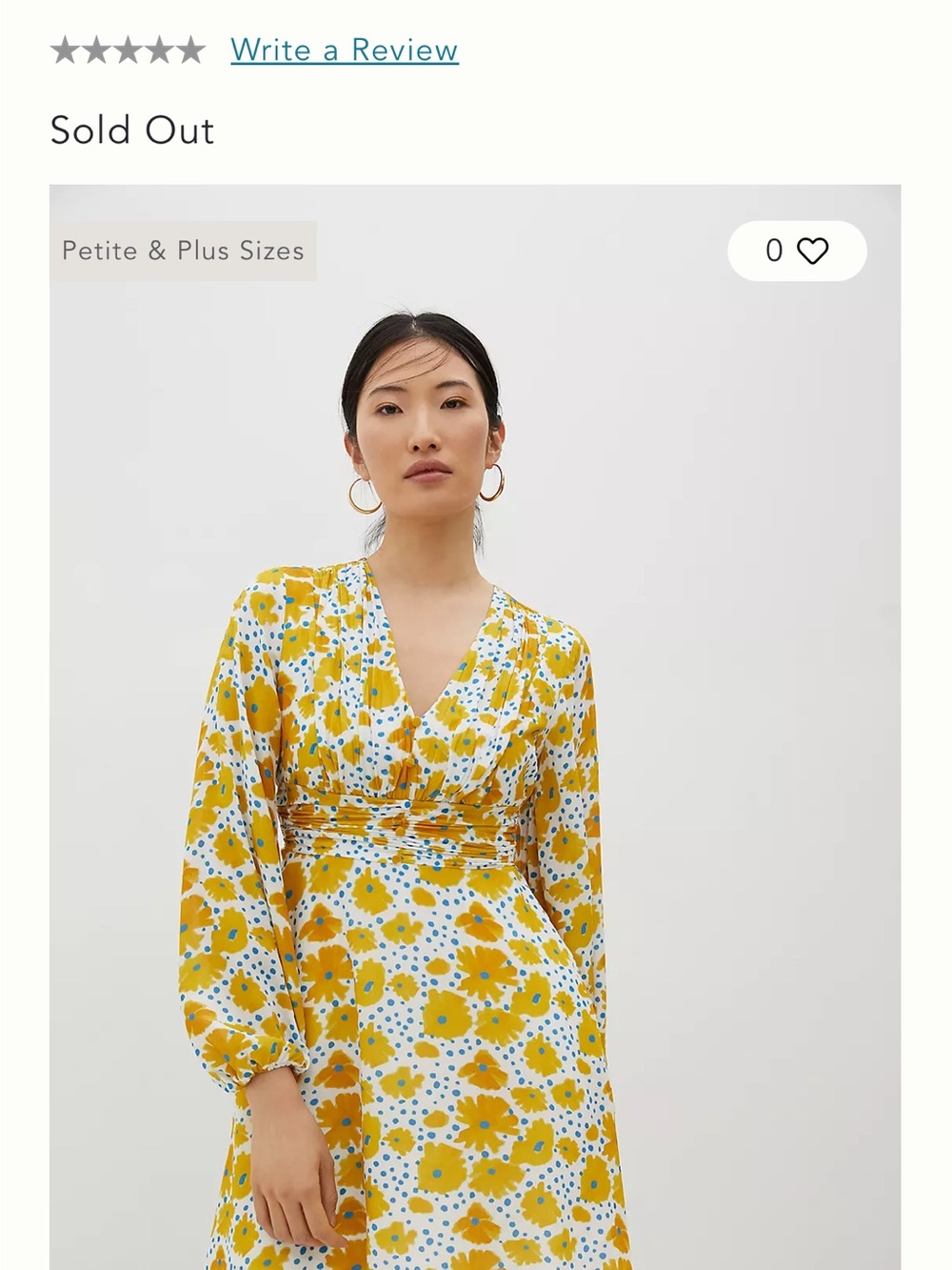 Anthropologie Yellow and White Floral Mini Dress